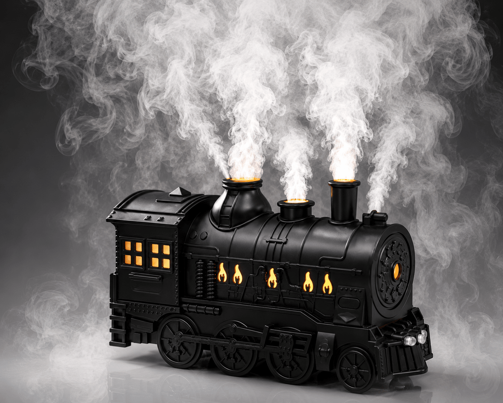 Creative Train Aroma Diffuser Dual Mist Humidifier for Home & Office - ECOMSTART