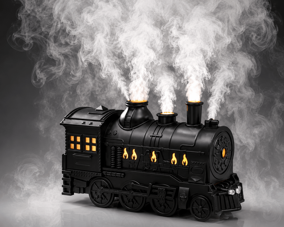 Creative Train Aroma Diffuser Dual Mist Humidifier for Home & Office - ECOMSTART