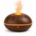 Flame Aroma Diffuser – Ultrasonic Essential Oil Humidifier with LED Light - ECOMSTART