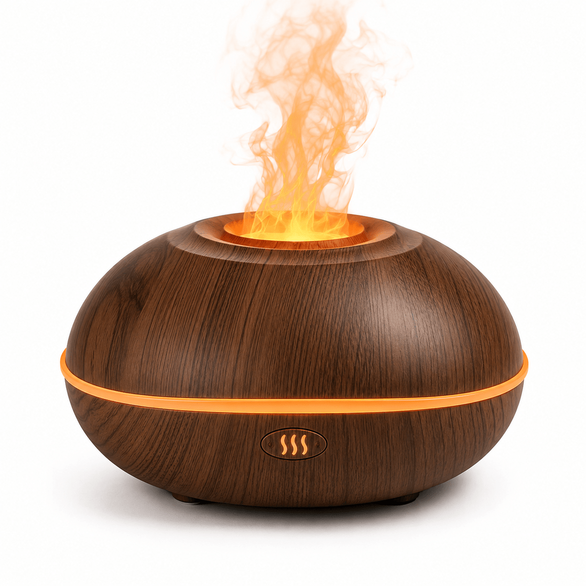 Flame Aroma Diffuser – Ultrasonic Essential Oil Humidifier with LED Light - ECOMSTART
