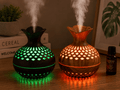 Flower Vase Aroma Diffuser – Ultrasonic Essential Oil Humidifier with LED Night Light - ECOMSTART