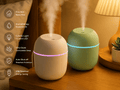 Mini USB Aroma Diffuser – Ultrasonic Essential Oil Humidifier with 7-Color LED - ECOMSTART