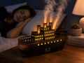 Steamship Aroma Diffuser – Ultrasonic Essential Oil Humidifier with LED Light - ECOMSTART