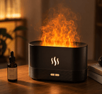 USB Flame Aroma Diffuser Desktop Humidifier with 7-Color Light - ECOMSTART