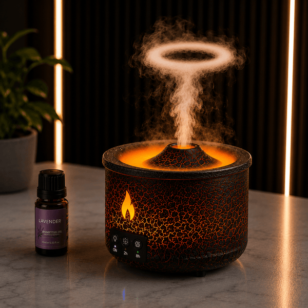 Volcano Flame Aroma Diffuser 360ml Smoke Ring Humidifier - ECOMSTART