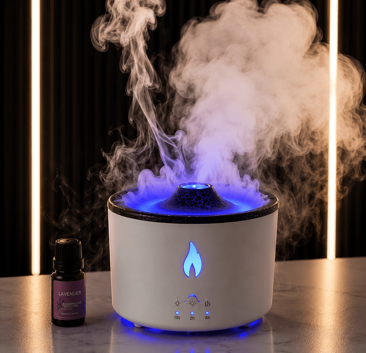 Volcano Flame Aroma Diffuser 360ml Smoke Ring Humidifier - ECOMSTART