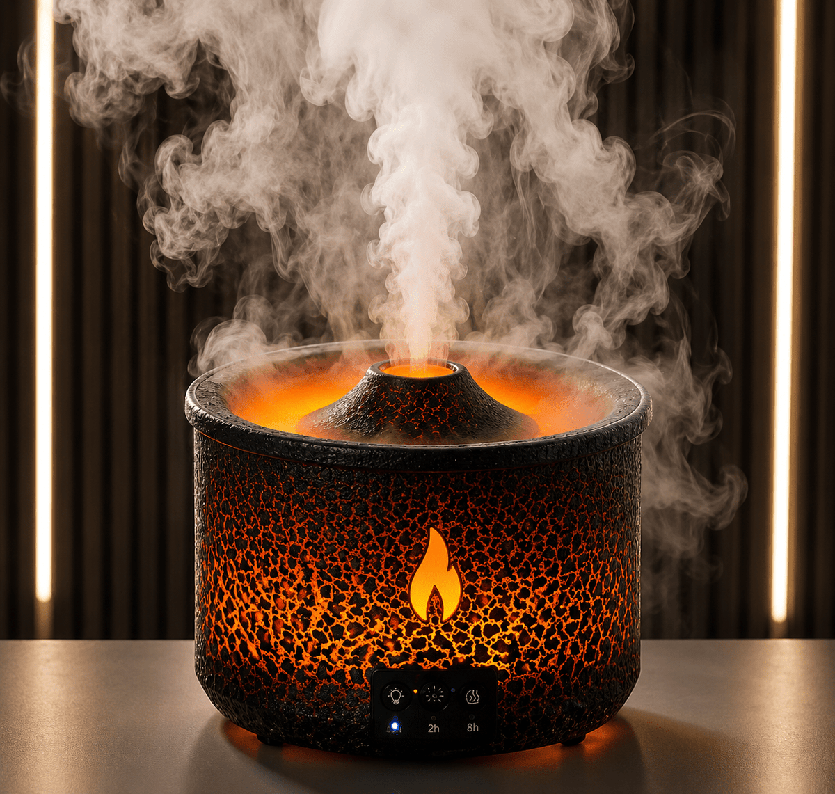 Volcano Flame Aroma Diffuser 360ml Smoke Ring Humidifier - ECOMSTART