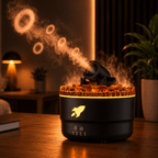 Volcano Flame Aroma Diffuser Smoke Ring Humidifier with Crack Light - ECOMSTART