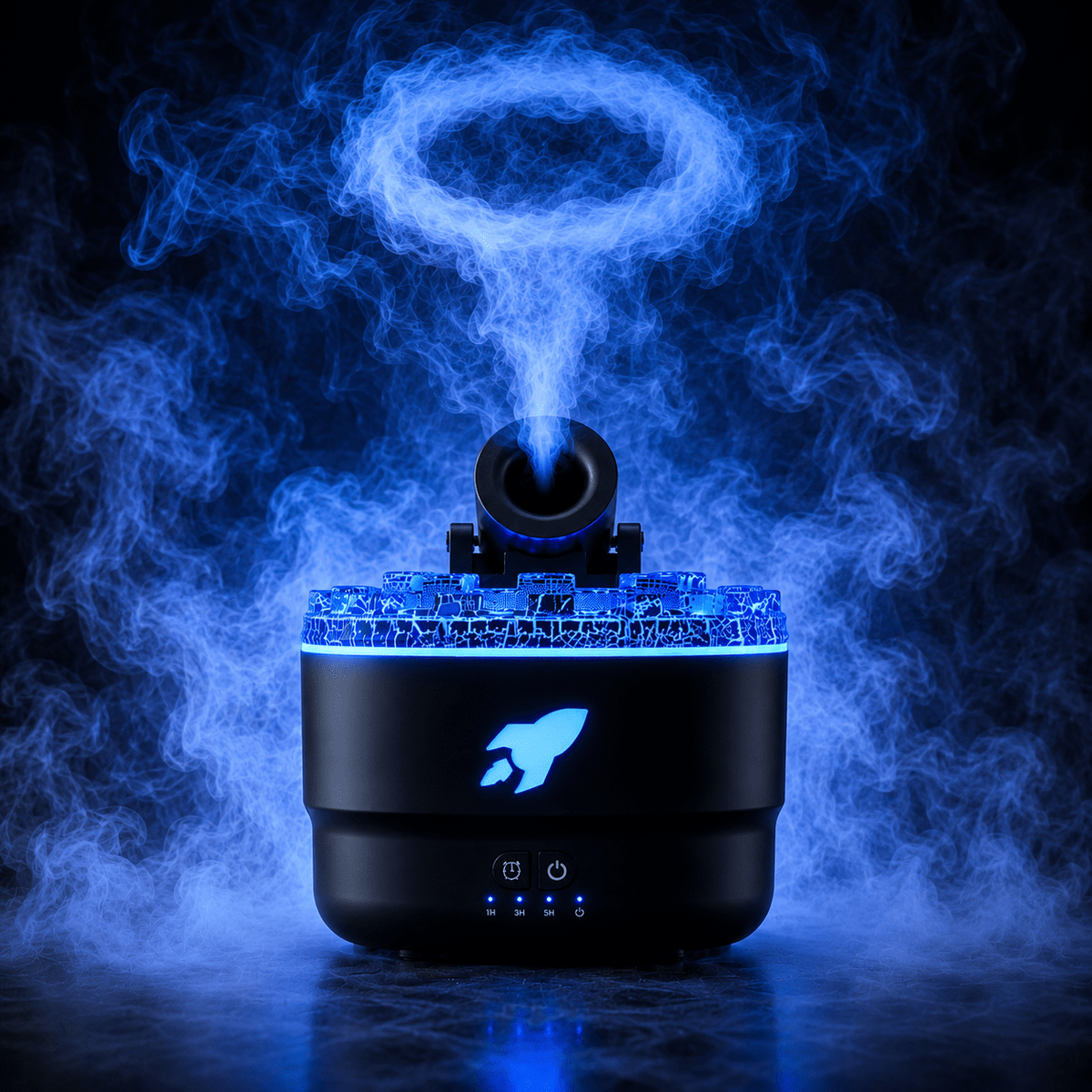 Volcano Flame Aroma Diffuser Smoke Ring Humidifier with Crack Light - ECOMSTART