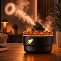 Volcano Flame Aroma Diffuser Smoke Ring Humidifier with Crack Light - ECOMSTART